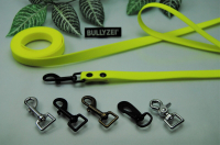 Bullyzei Leine PVC 20mm x 0,8m mit Schlaufe, Neon-Gelb